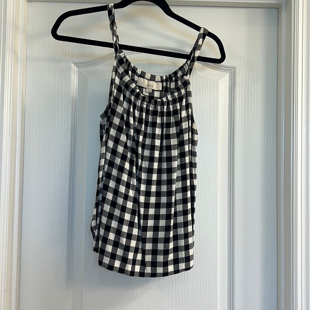 Ann Taylor Loft Gingham Tank